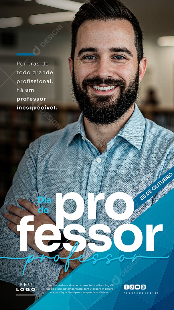 Story Dia do Professor 15 de Outubro Social Media PSD Editável