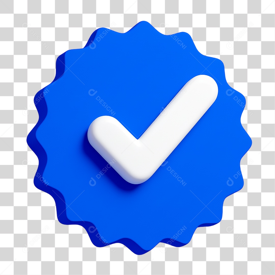 Ícone 3D de Confirmação PNG Transparente