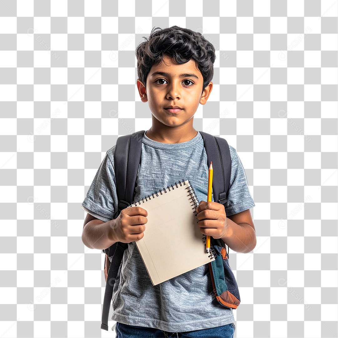 Criança Estudante PNG Transparente