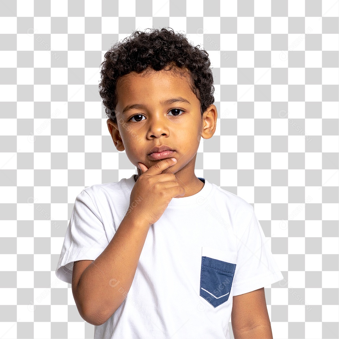 Criança Pensando PNG Transparente