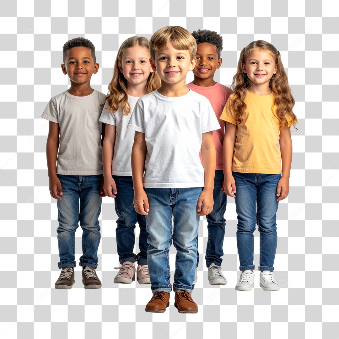 Grupo de Crianças PNG Transparente