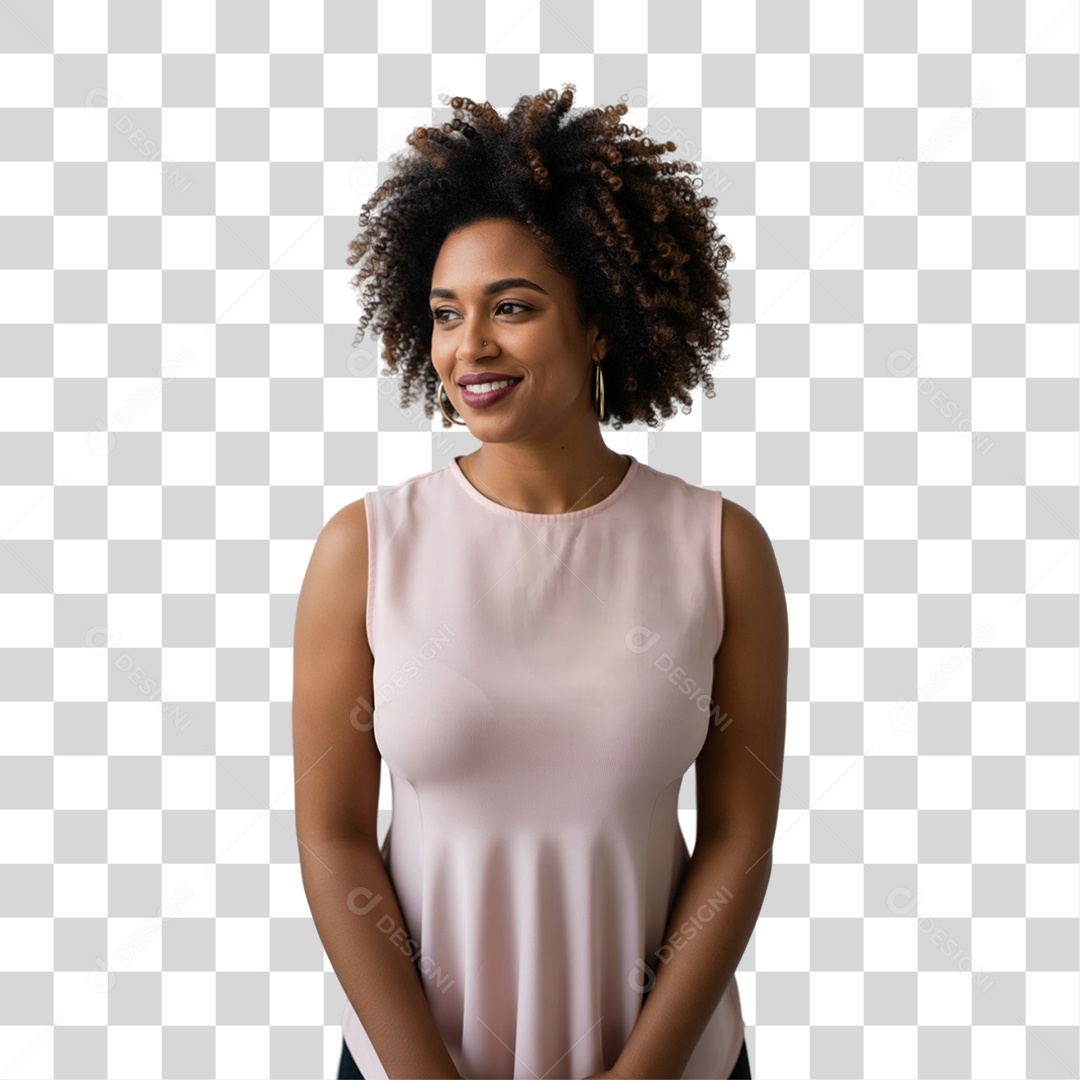 Mulher de Rosa Outubro Rosa PNG Transparente