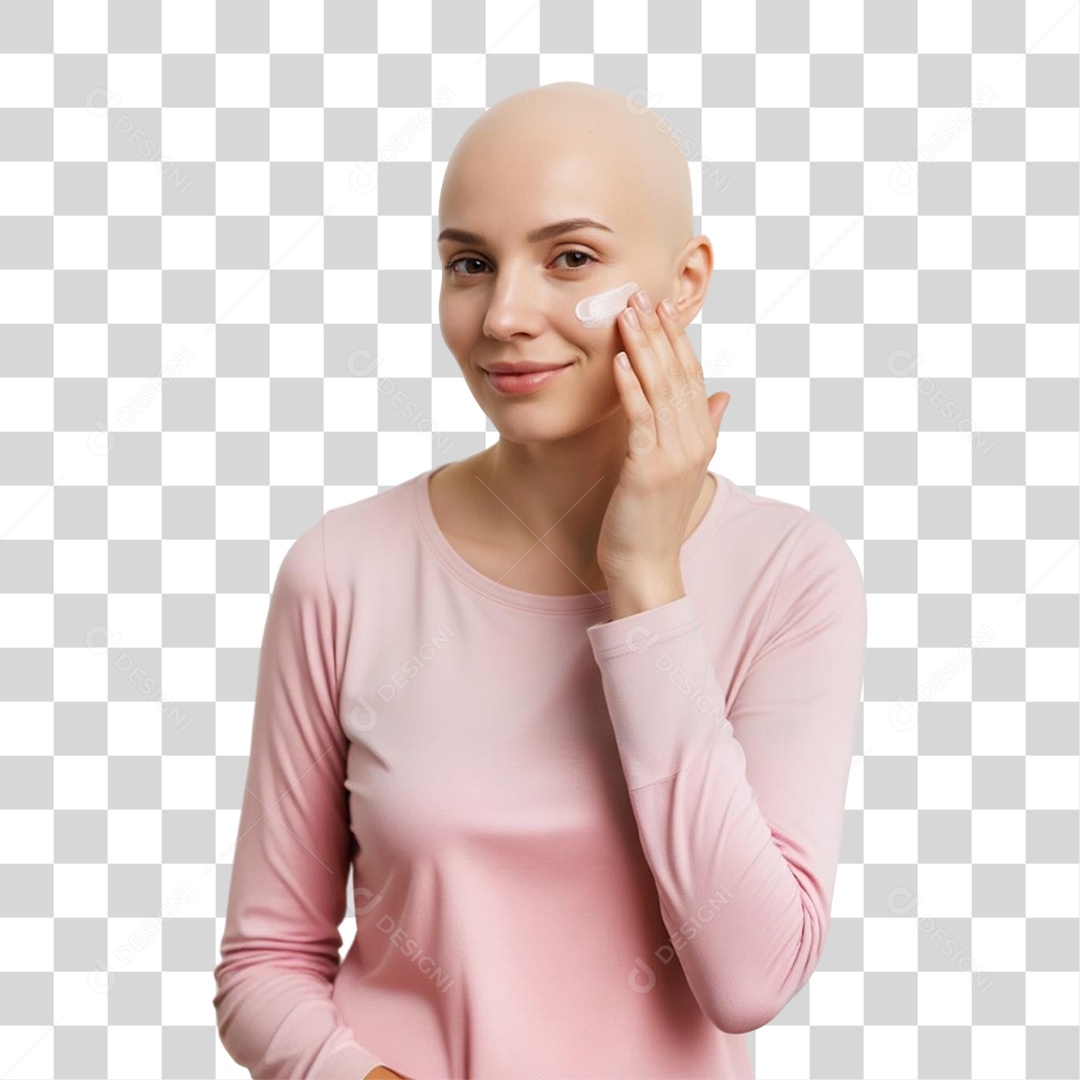 Mulher de Rosa Outubro Rosa PNG Transparente