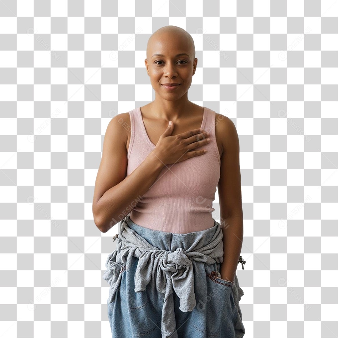 Mulher de Rosa Outubro Rosa Mês de Conscientização Sobre o Câncer de Mama PNG Transparente