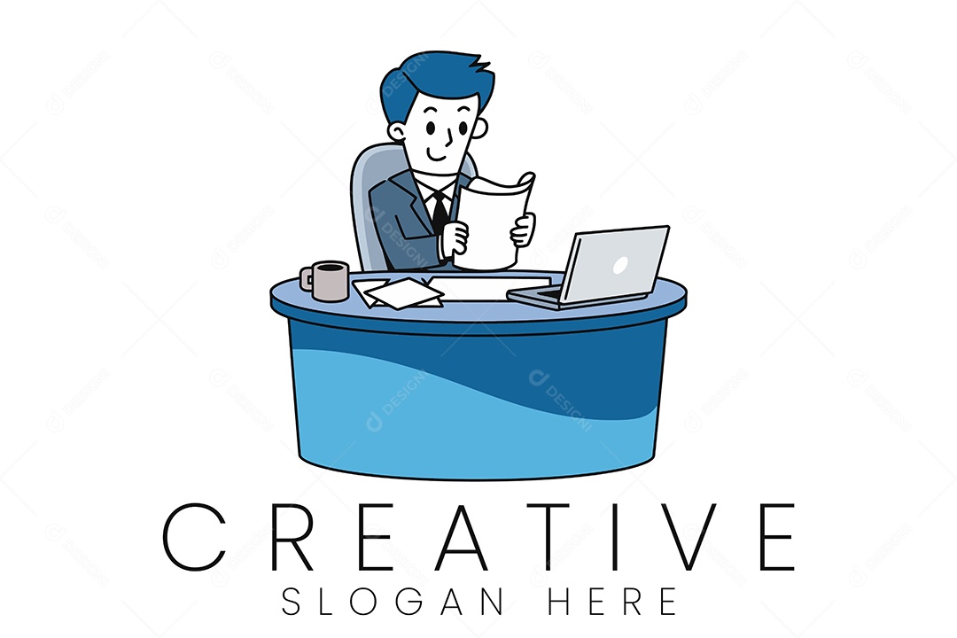 Logo de Empresa Ilustração Vetor EPS + AI Editável