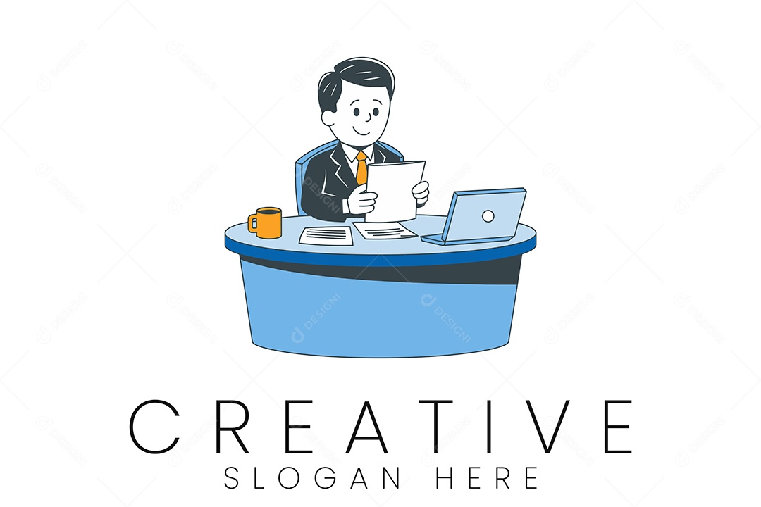 Logo de Empresa Ilustração Vetor EPS + AI Editável