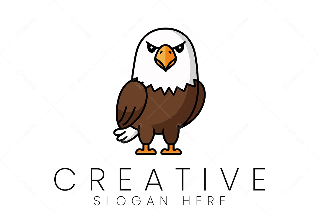 Logo de Animal Àguia Ilustração Vetor EPS + AI Editável