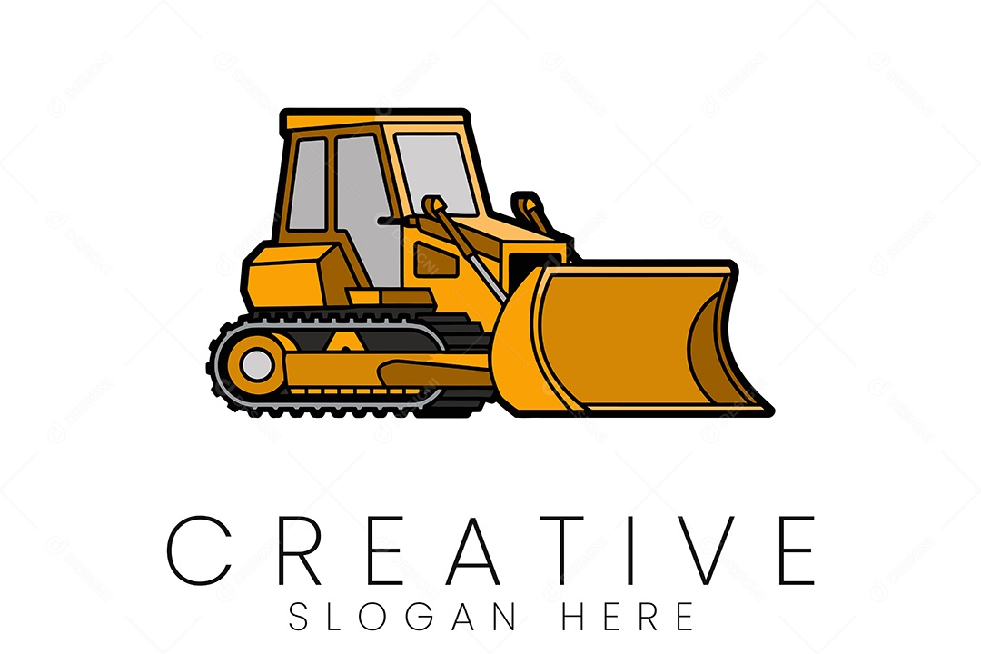 Logo de Trator Ilustração Vetor EPS + AI Editável