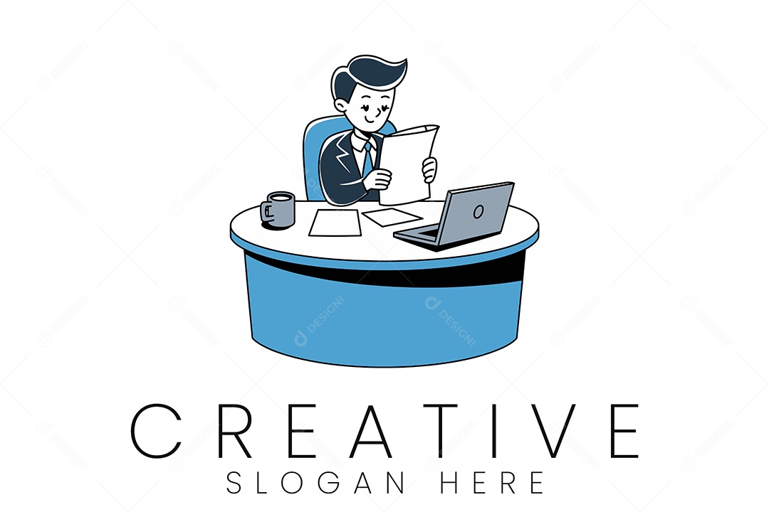 Logo de Empresa Ilustração Vetor EPS + AI Editável