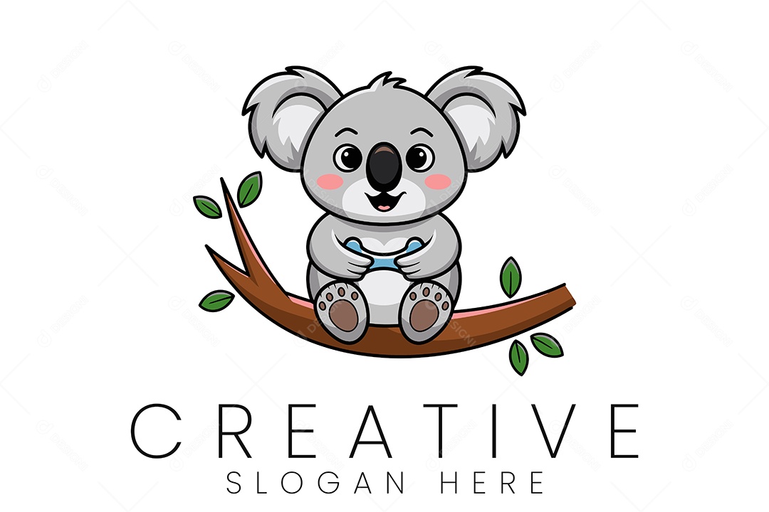 Logo de Animal Coala Ilustração Vetor EPS + AI Editável