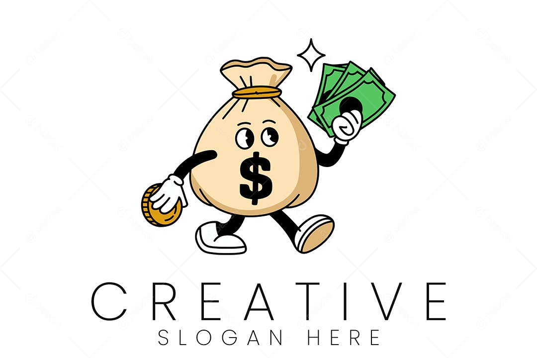 Logo de Dinheiro Ilustração Vetor EPS + AI Editável