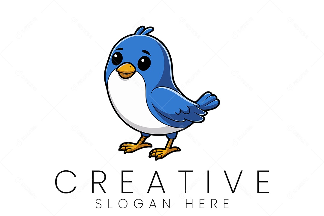 Logo de Animal Pássaro Ilustração Vetor EPS + AI Editável