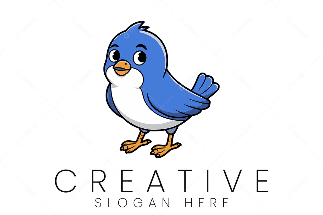 Logo de Animal Pássaro Ilustração Vetor EPS + AI Editável