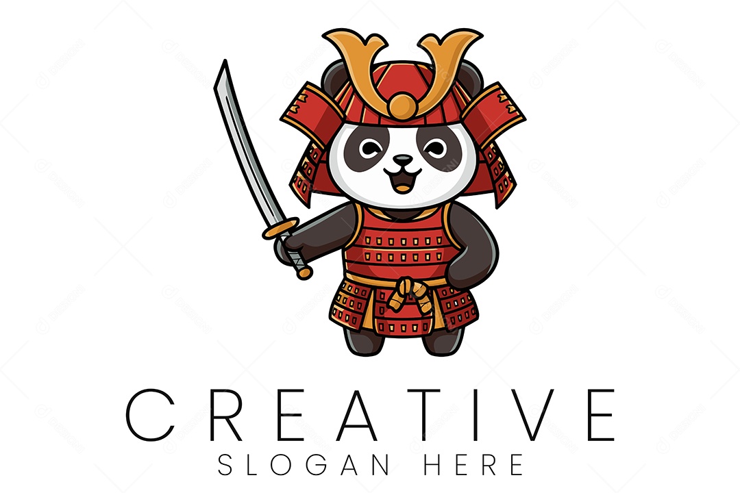 Logo de Animal Panda Ilustração Vetor EPS + AI Editável