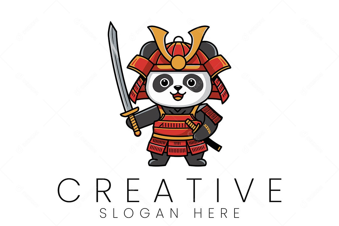 Logo de Animal Panda Ilustração Vetor EPS + AI Editável