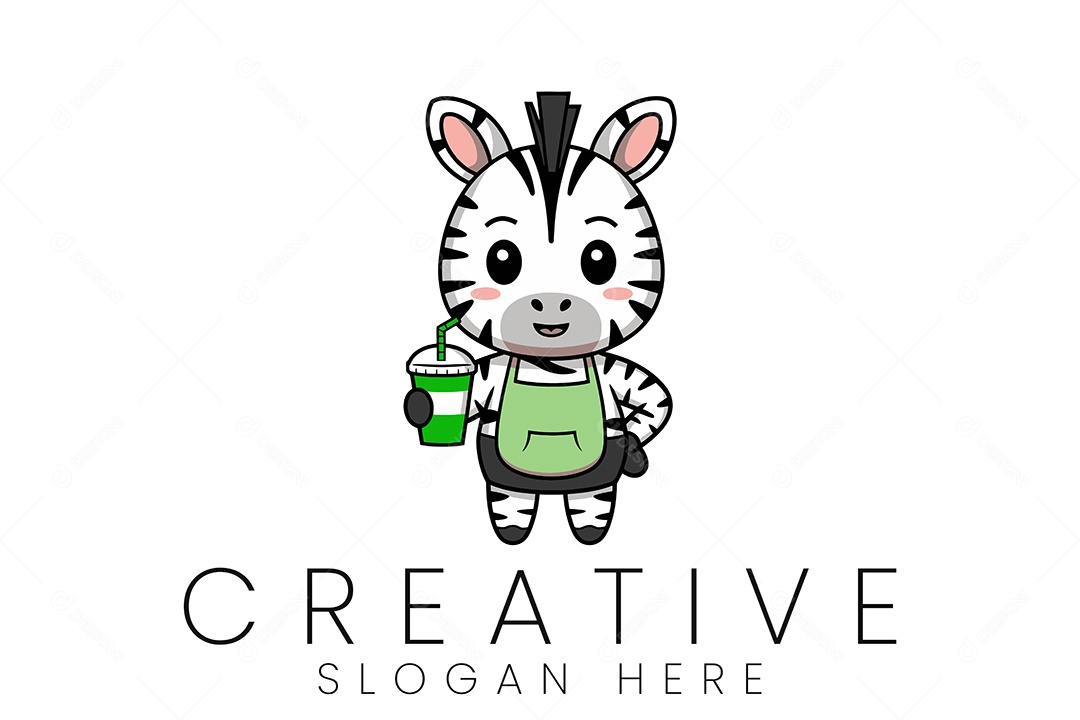 Logo de Animal Zebra Ilustração Vetor EPS + AI Editável