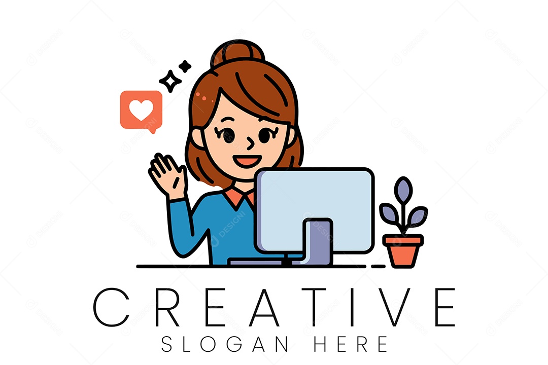 Logo de Empresa Ilustração Vetor EPS + AI Editável