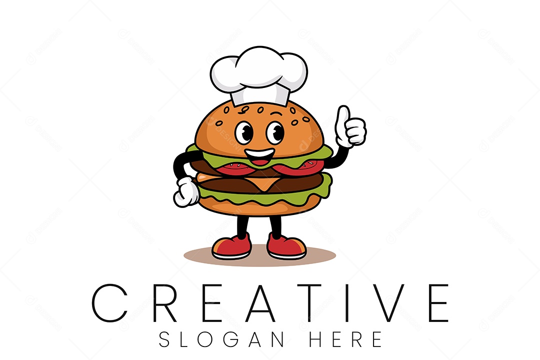 Logo de Lanchonete Ilustração Vetor EPS + AI Editável