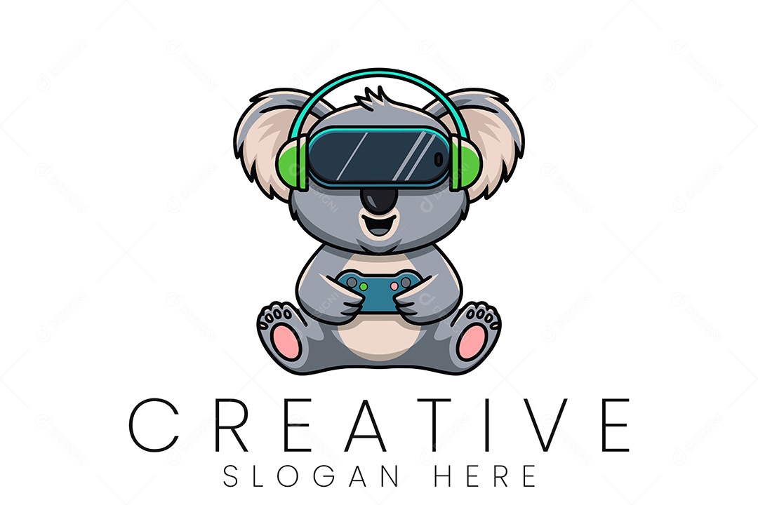 Logo de Animal Coala Ilustração Vetor EPS + AI Editável