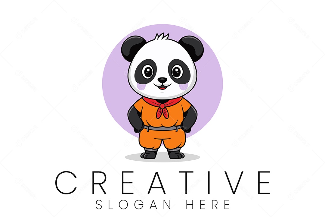 Logo de Animal Panda Ilustração Vetor EPS + AI Editável