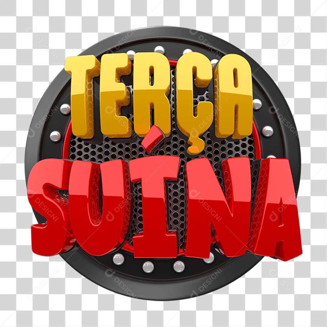 Selo 3D Terça Suína PNG Transparente