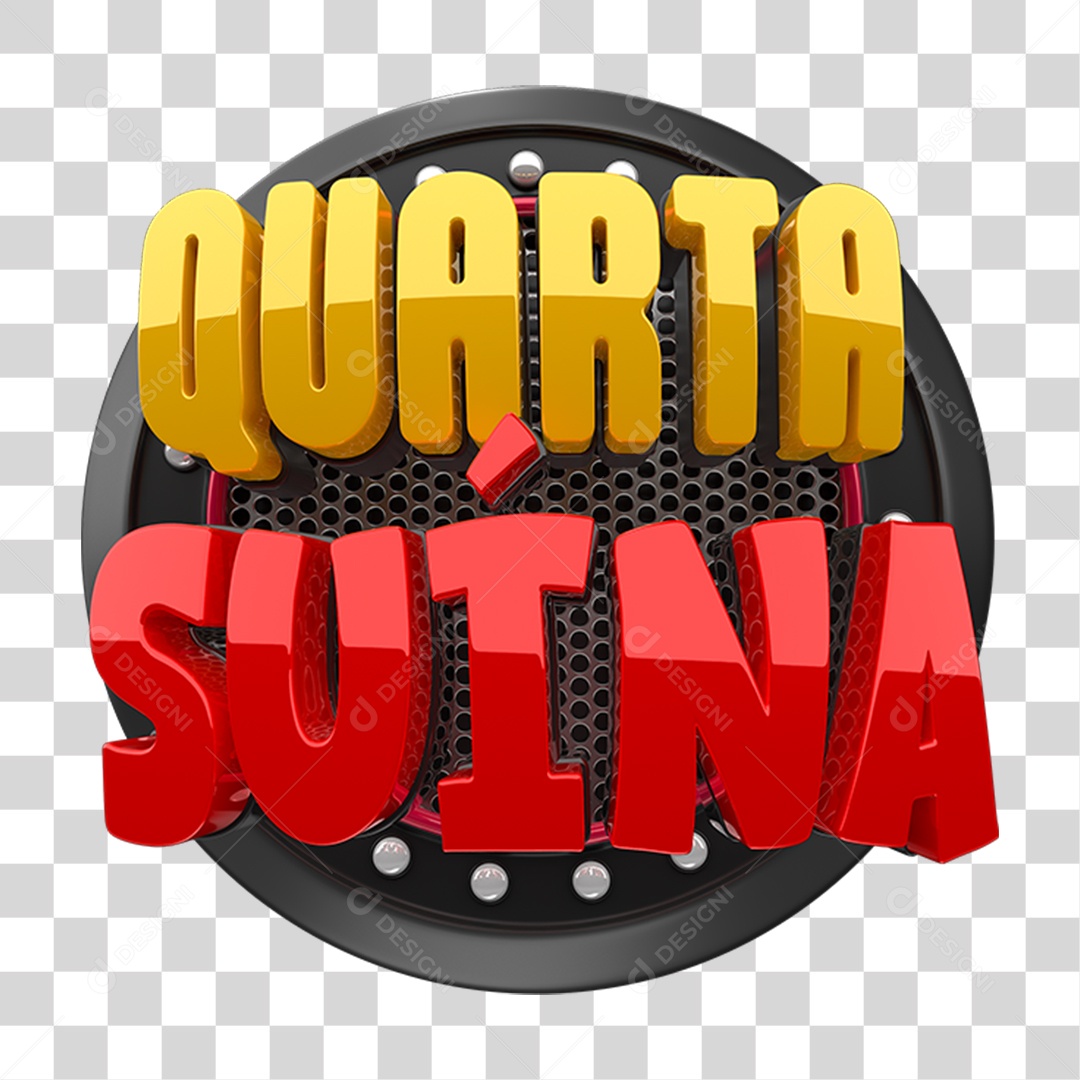Selo 3D Quarta Suína PNG Transparente