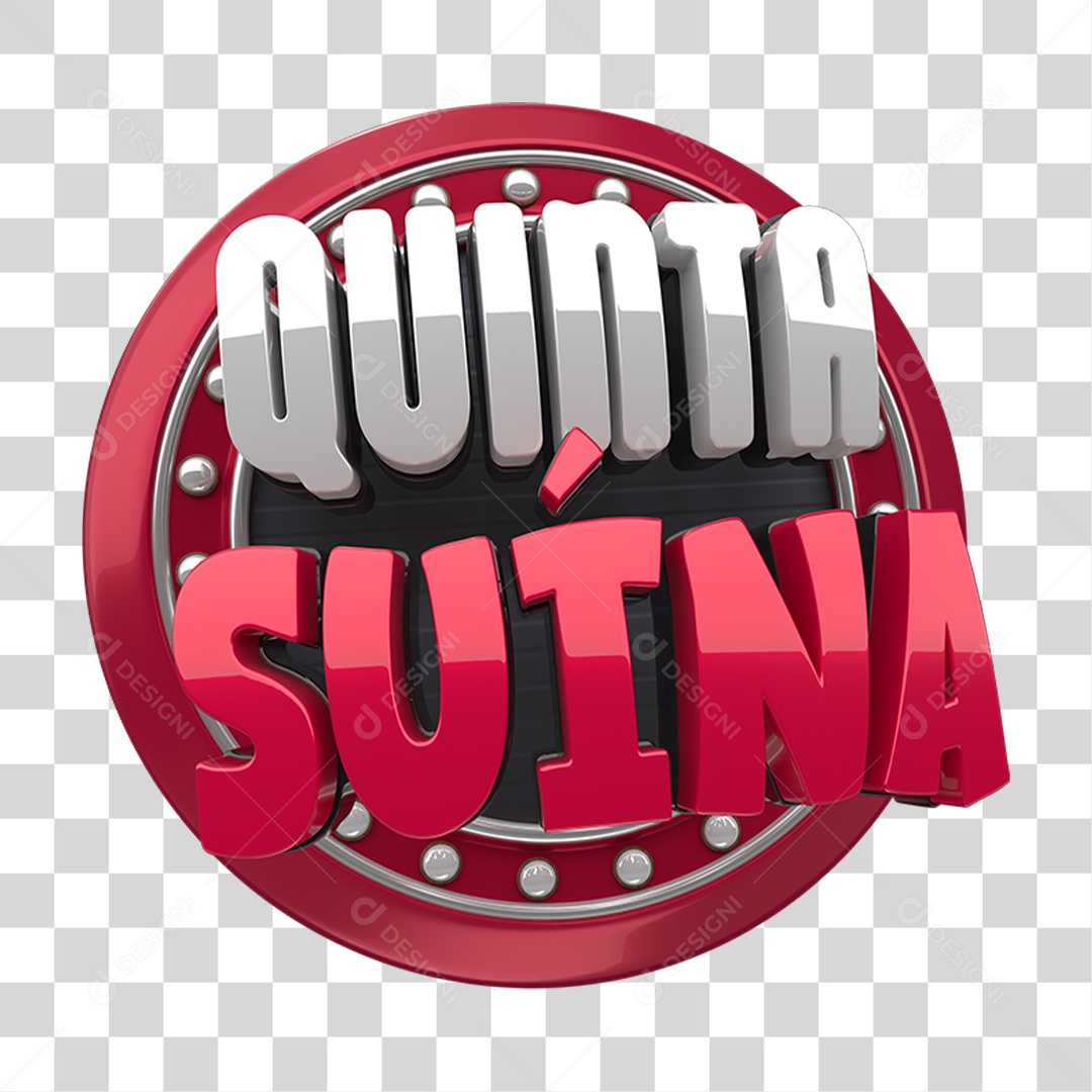 Selo 3D Quinta Suína PNG Transparente