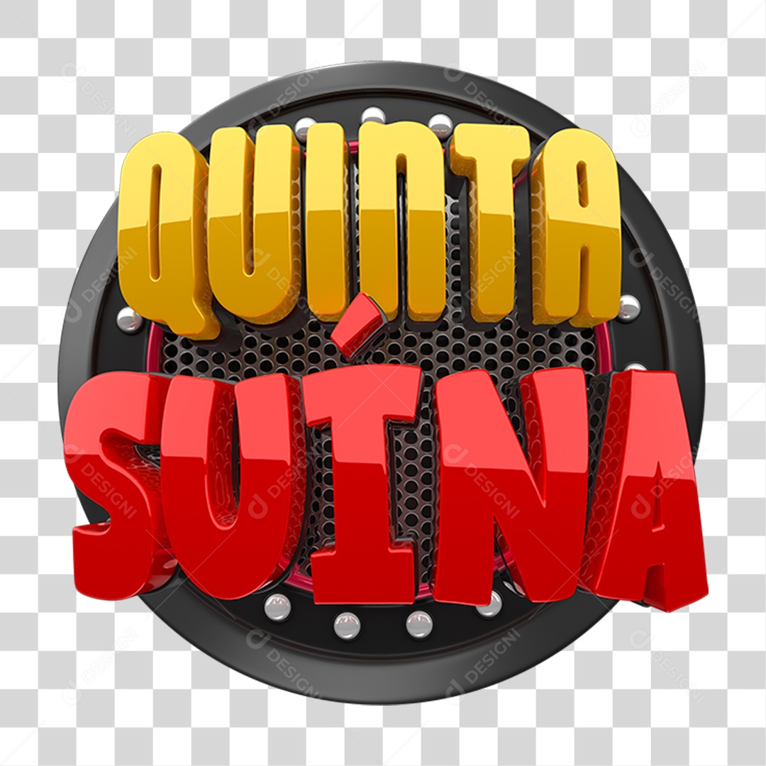 Selo 3D Quinta Suína PNG Transparente