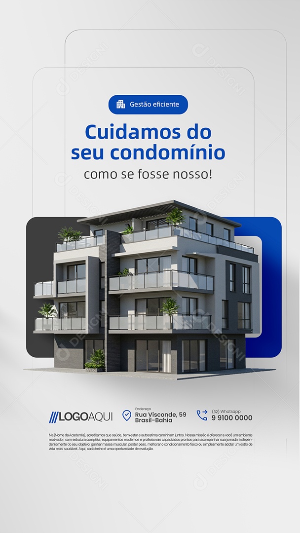 Story Gestão de Condomínio Cuidamos do Seu Condomínio Social Media PSD Editável