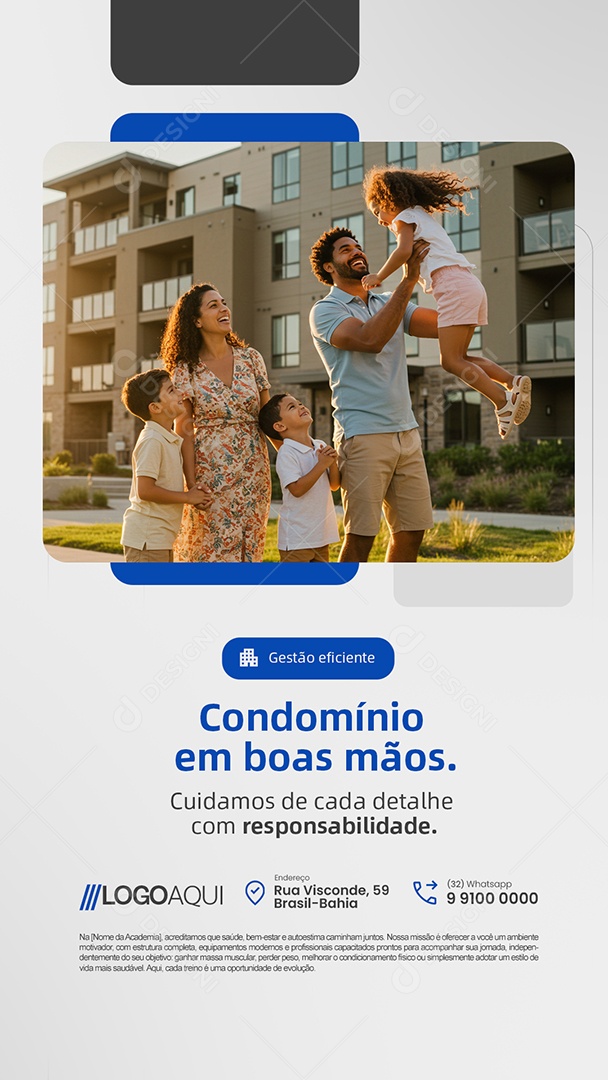 Story Gestão de Condomínio em Boas Mãos Social Media PSD Editável