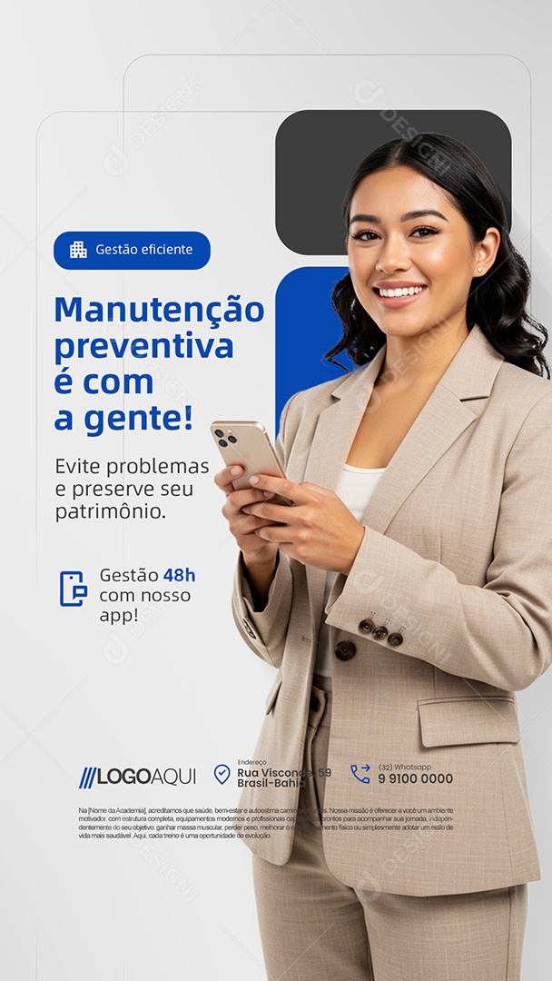 Story Gestão de Condomínio Manutenção Preventiva Social Media PSD Editável