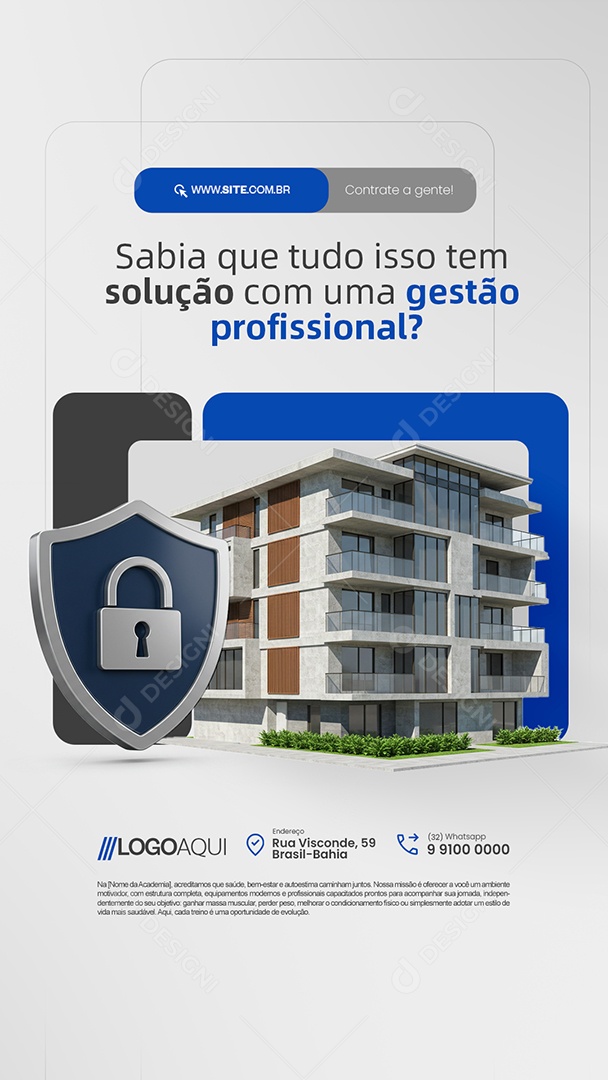 Story Gestão de Condomínio Gestão Profissional Social Media PSD Editável