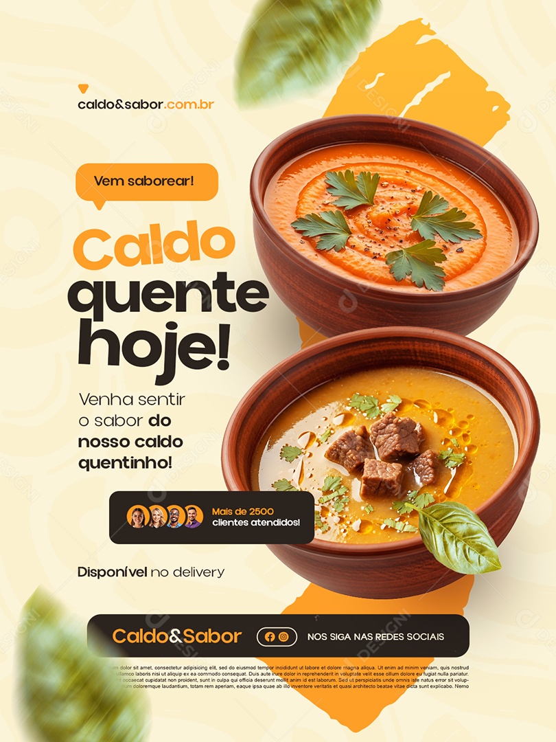 Caldo Quente Hoje Social Media PSD Editável