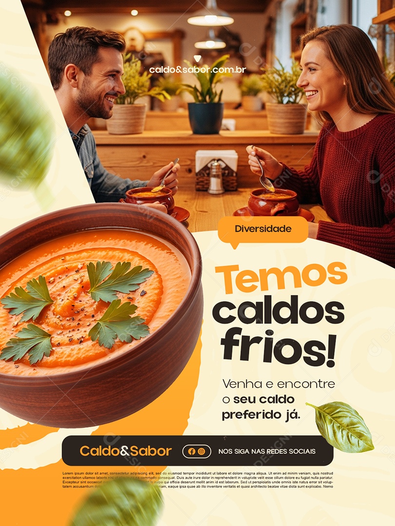 Temos Caldos Frios Social Media PSD Editável