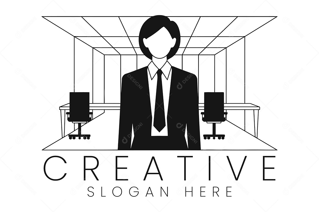 Logo de Advocacia Ilustração Vetor EPS + AI Editável