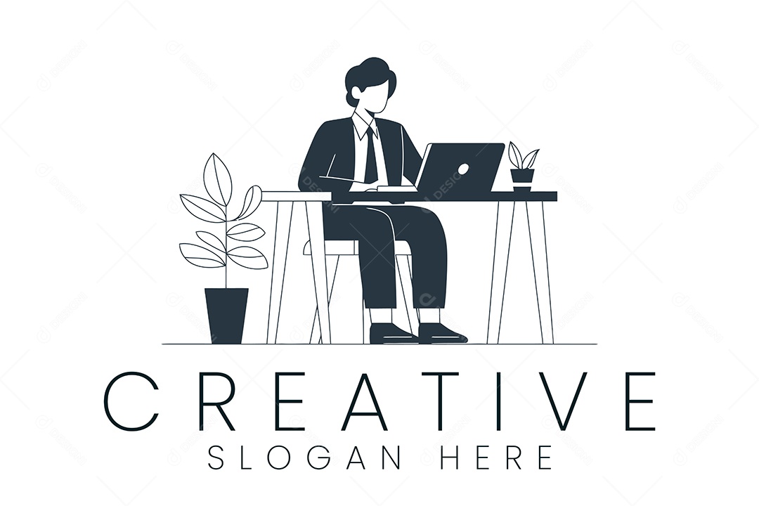 Logo de Advocacia Ilustração Vetor EPS + AI Editável