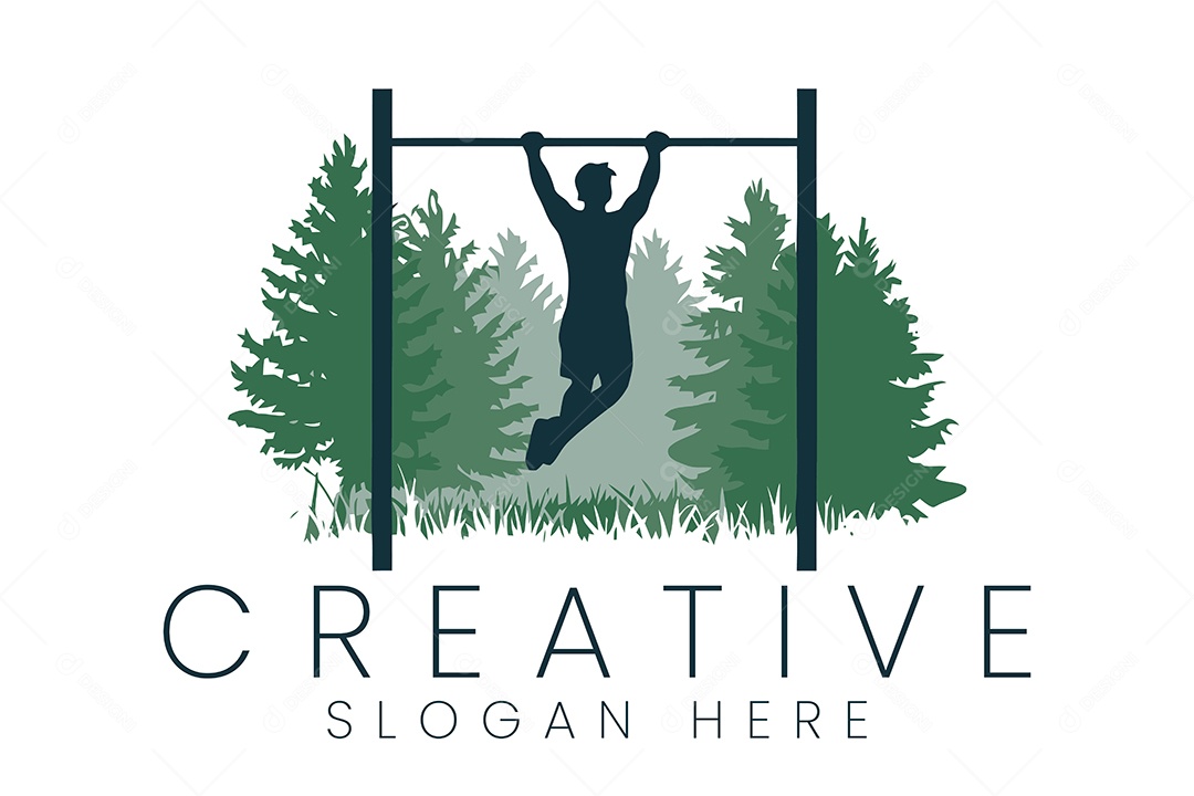 Logo de Calistenia Ilustração Vetor EPS + AI Editável