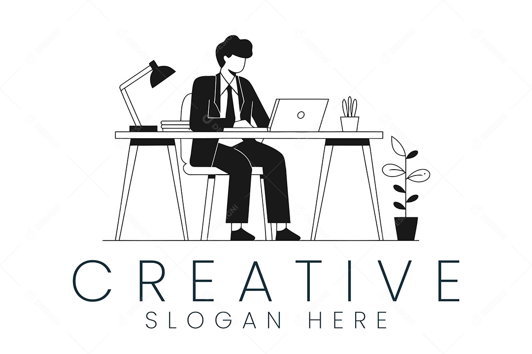 Logo de Advocacia Ilustração Vetor EPS + AI Editável