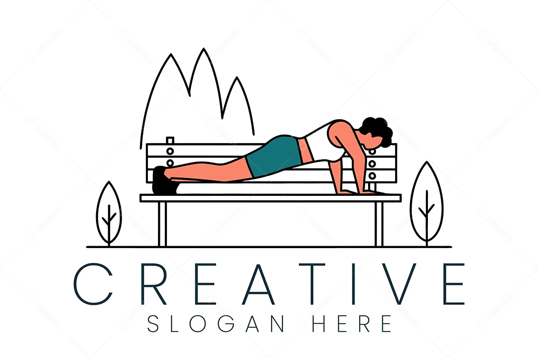 Logo de Calistenia Ilustração Vetor EPS + AI Editável