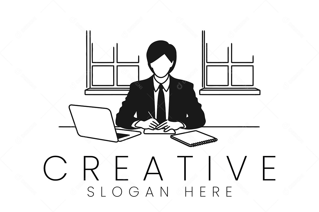 Logo de Advocacia Ilustração Vetor EPS + AI Editável