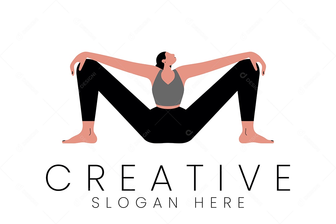 Logo de Yoga Ilustração Vetor EPS + AI Editável