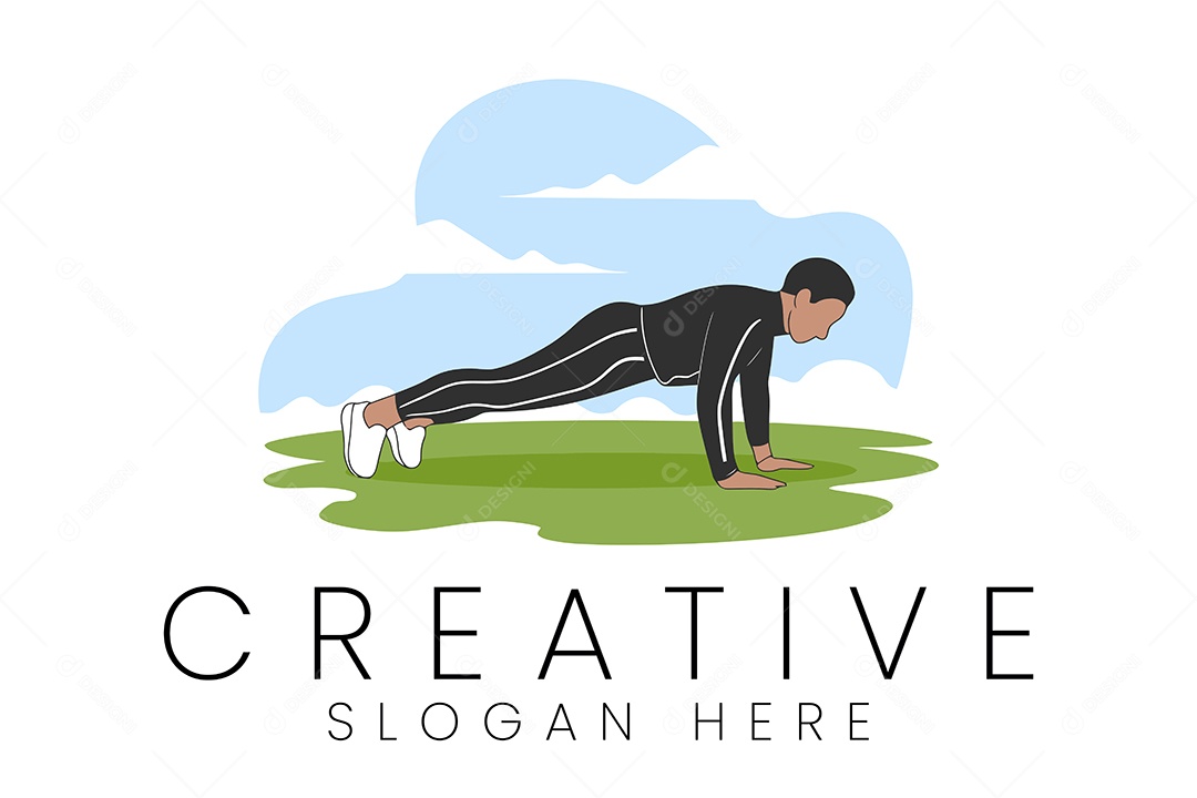 Logo de Calistenia Ilustração Vetor EPS + AI Editável