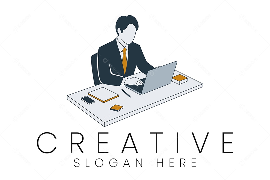 Logo de Advocacia Ilustração Vetor EPS + AI Editável