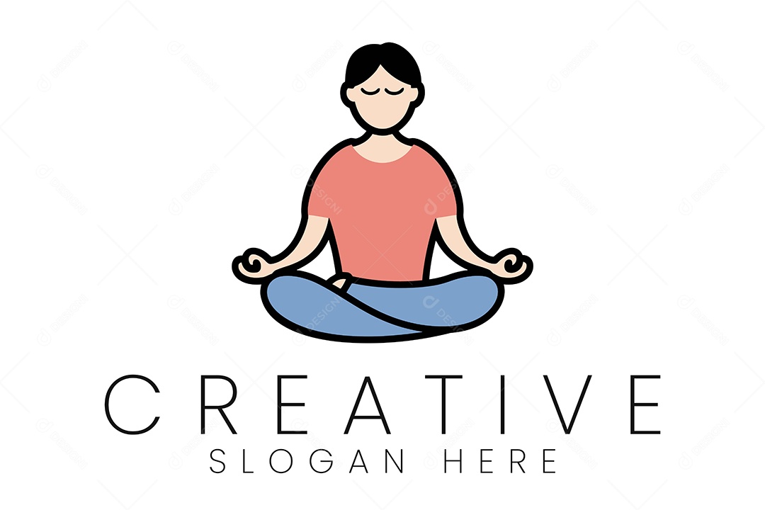 Logo de Yoga Ilustração Vetor EPS + AI Editável