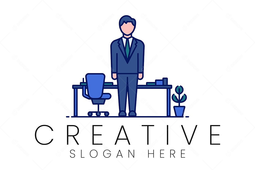 Logo de Advocacia Ilustração Vetor EPS + AI Editável