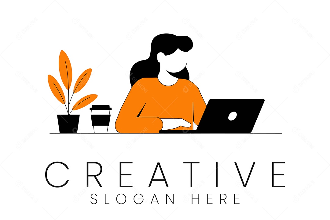 Logo de Escritorio Ilustração Vetor EPS + AI Editável