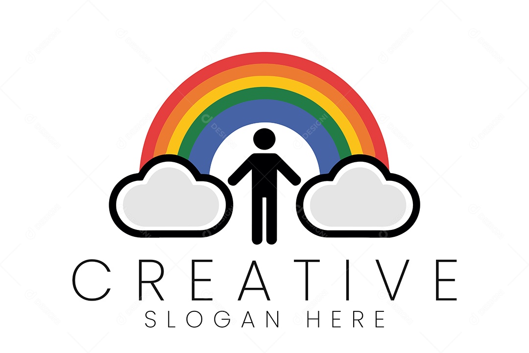 Logo de Arco Íris Ilustração Vetor EPS + AI Editável