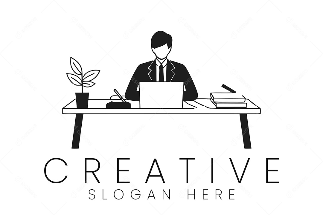 Logo de Advocacia Ilustração Vetor EPS + AI Editável