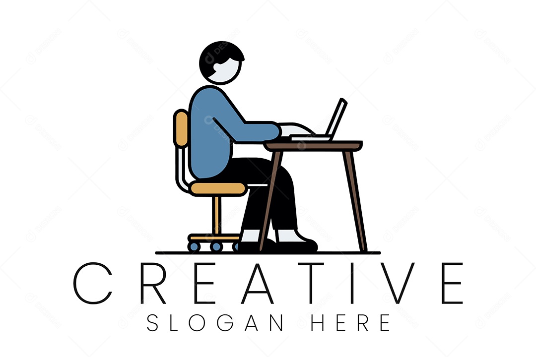 Logo de Escritorio Ilustração Vetor EPS + AI Editável