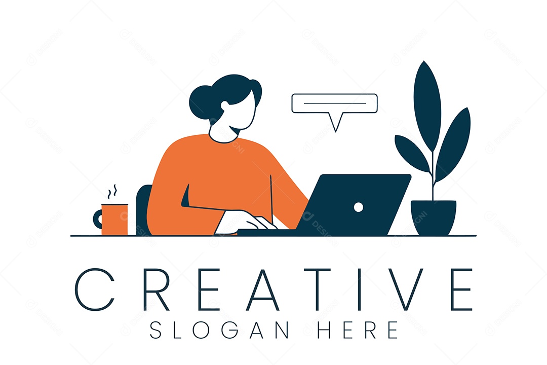 Logo de Empresa Ilustração Vetor EPS + AI Editável